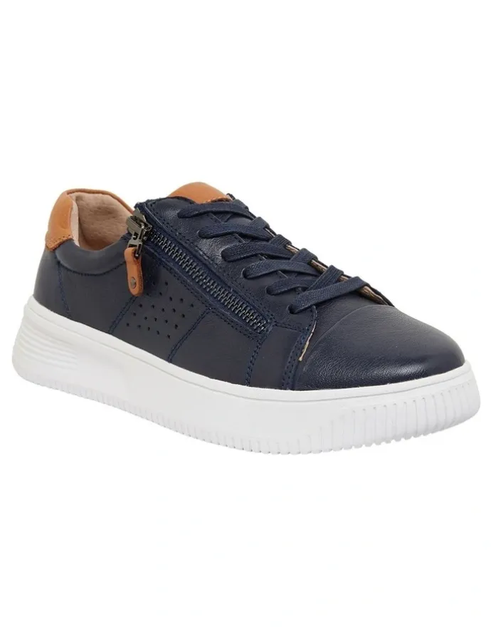 Wide Steps Novella Navy/Tan Glove Sneakers