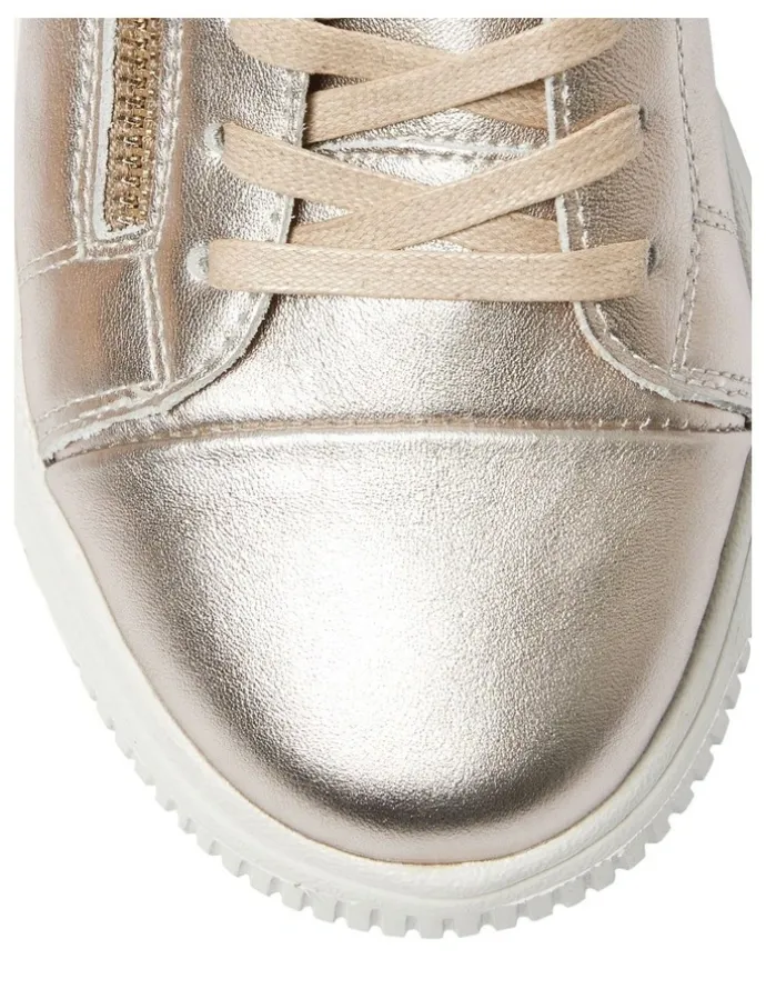 Wide Steps Novella Sneakers in Pewter Metallic