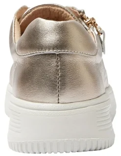 Wide Steps Novella Sneakers in Pewter Metallic