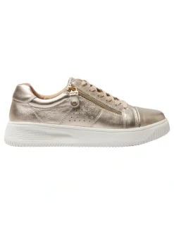 Wide Steps Novella Sneakers in Pewter Metallic