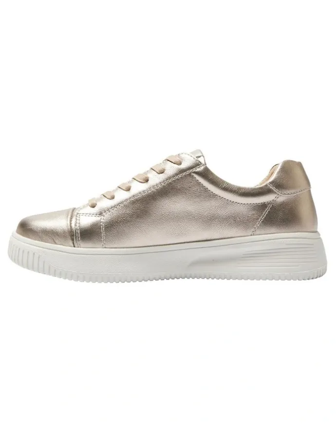 Wide Steps Novella Sneakers in Pewter Metallic