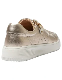 Wide Steps Novella Sneakers in Pewter Metallic