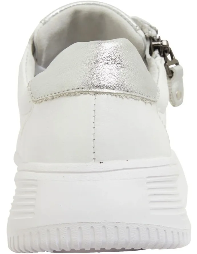 Wide Steps Novella White/Silver Glove Sneakers