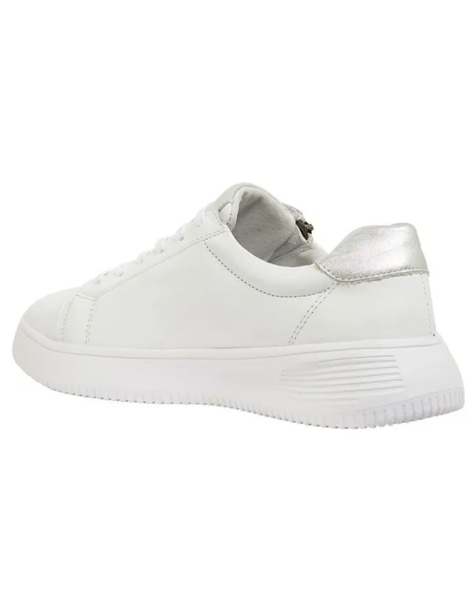 Wide Steps Novella White/Silver Glove Sneakers