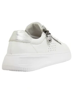 Wide Steps Novella White/Silver Glove Sneakers