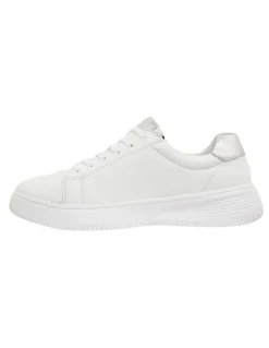 Wide Steps Novella White/Silver Glove Sneakers