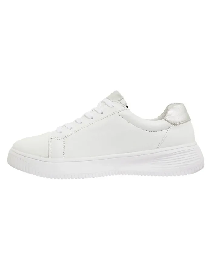 Wide Steps Novella White/Silver Glove Sneakers