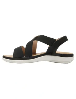 Wide Steps Radar Sandals in Black
