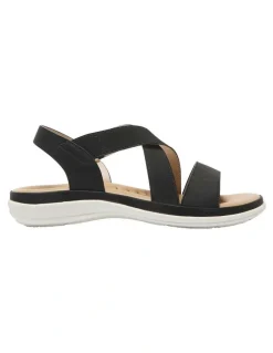 Wide Steps Radar Sandals in Black