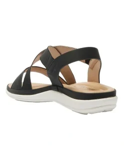 Wide Steps Radar Sandals in Black