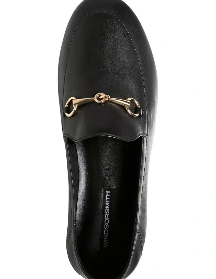 Windsor Smith Dani Leather Loafer in Black