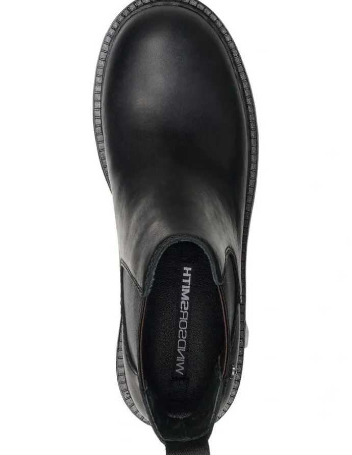 Windsor Smith Intro Boots in Black Leather