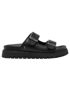 Windsor Smith Mona Leather Sandals in Black