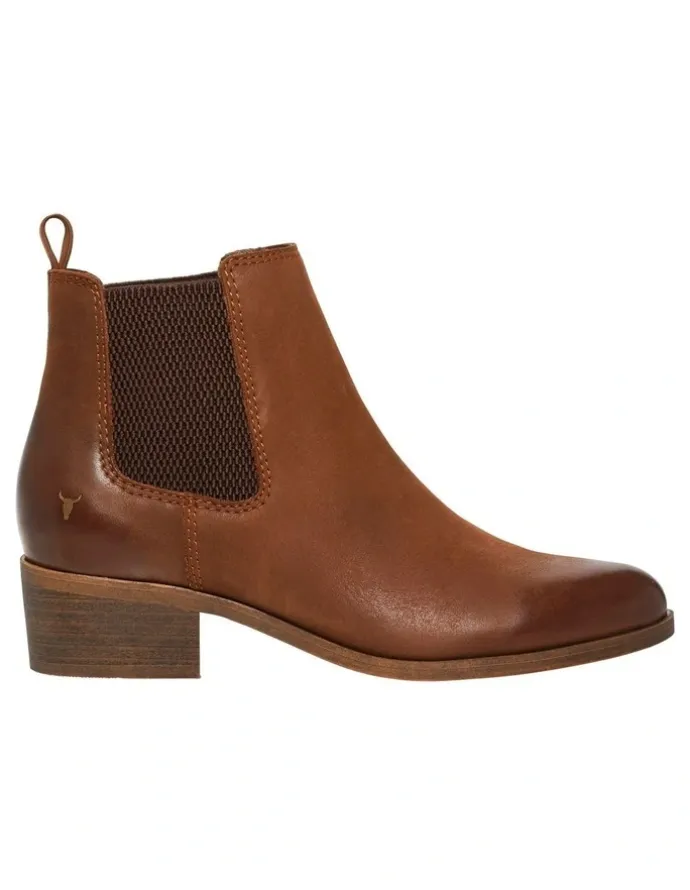 Windsor Smith Ravee Heeled Chelsea Boots in Tan