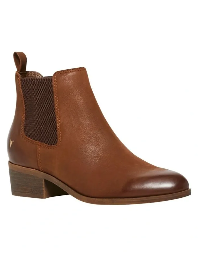 Windsor Smith Ravee Heeled Chelsea Boots in Tan