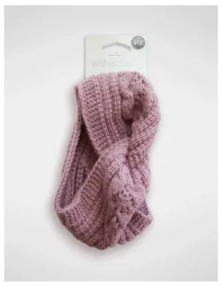 Wishes Baby Cable Knit Hair Wrap in Purple