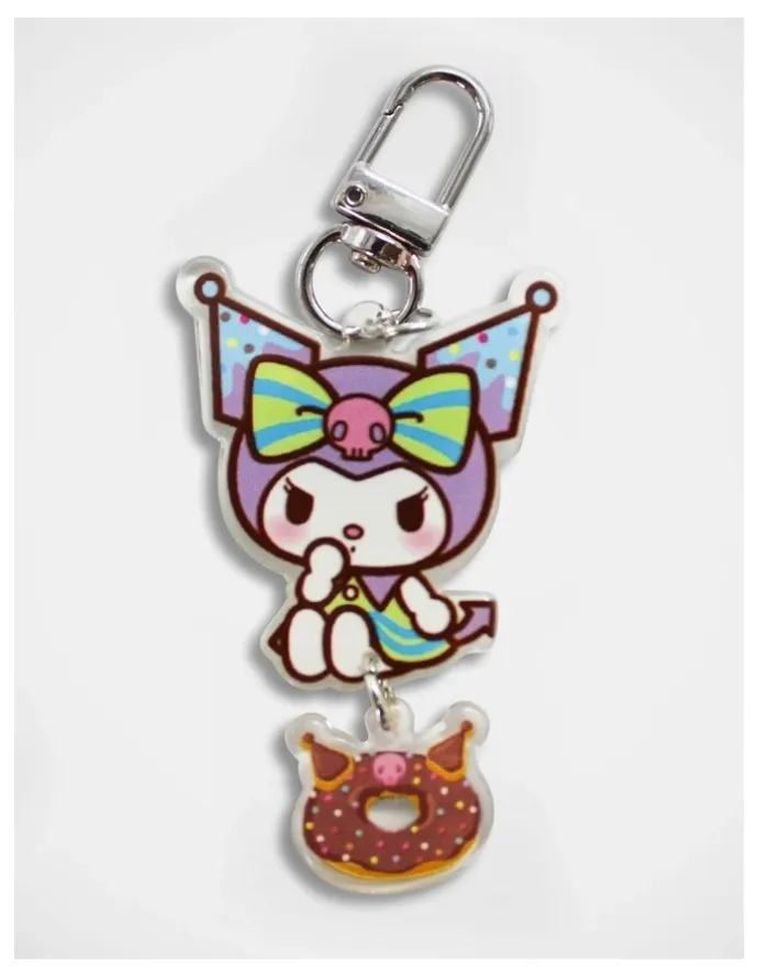 Wishes Hello Kitty Kuromi Keyring in Multi