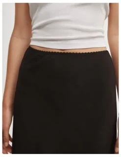 Witchery Asymmetric Soft Skirt in Black