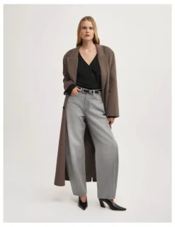 Witchery Asymmetric Wrap Knit Cardi in Black