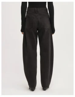 Witchery Barrel Leg Jeans in Washed Black