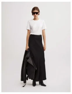 Witchery Bias Slip Skirt in Black