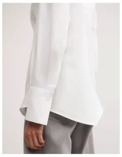 Witchery Cinched Waist Shirt in Fresh White