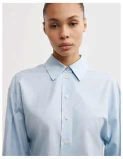 Witchery Cinched Waist Shirt in Chambray