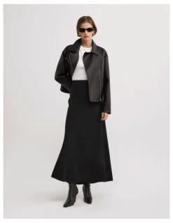 Witchery Clean Maxi Skirt in Black