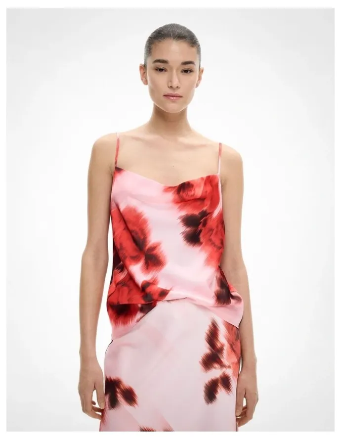 Witchery Cowl Neck Camisole in Flame Floral