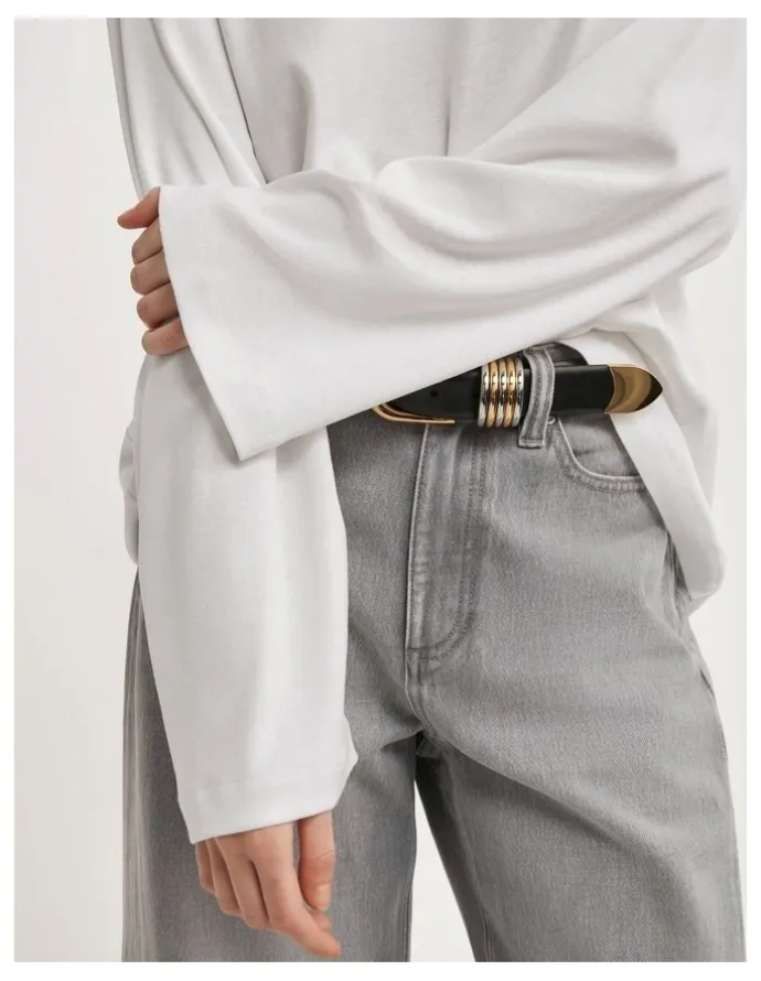 Witchery Crew Neck Long-sleeve T-shirt in Fresh White