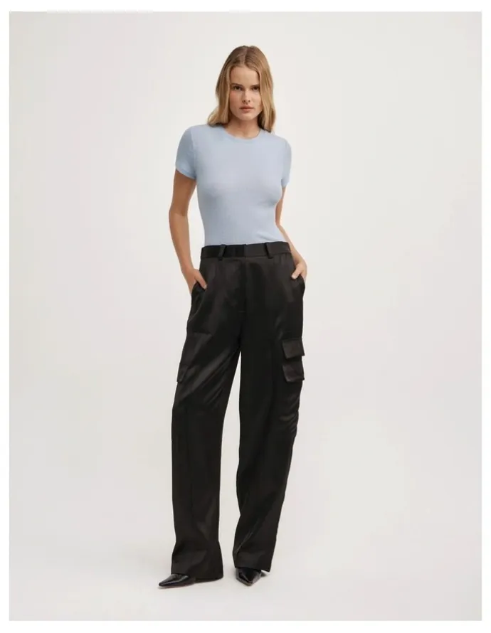 Witchery Fine Jersey T-shirt in Pale Blue