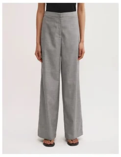 Witchery Flat Tailored Pant in Grey Cross Dye
