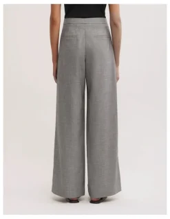 Witchery Flat Tailored Pant in Grey Cross Dye