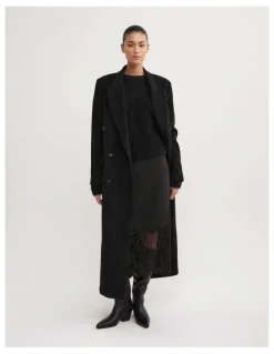 Witchery Fluffy Crew Neck Knit Jumper in Black