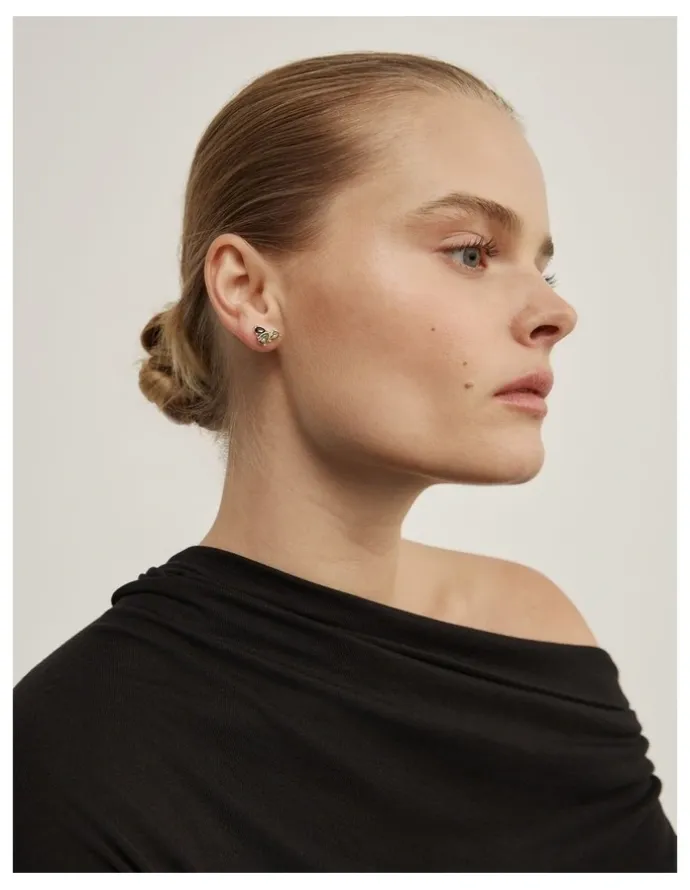 Witchery Greta Stud Earrings in Sage