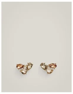 Witchery Greta Stud Earrings in Amber