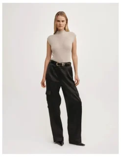 Witchery High Neck Knit T-shirt in Sienna Marle