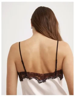 Witchery Lace Border Camisole in Vanilla