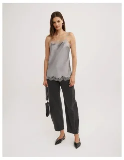 Witchery Lace Border Camisole in Silver