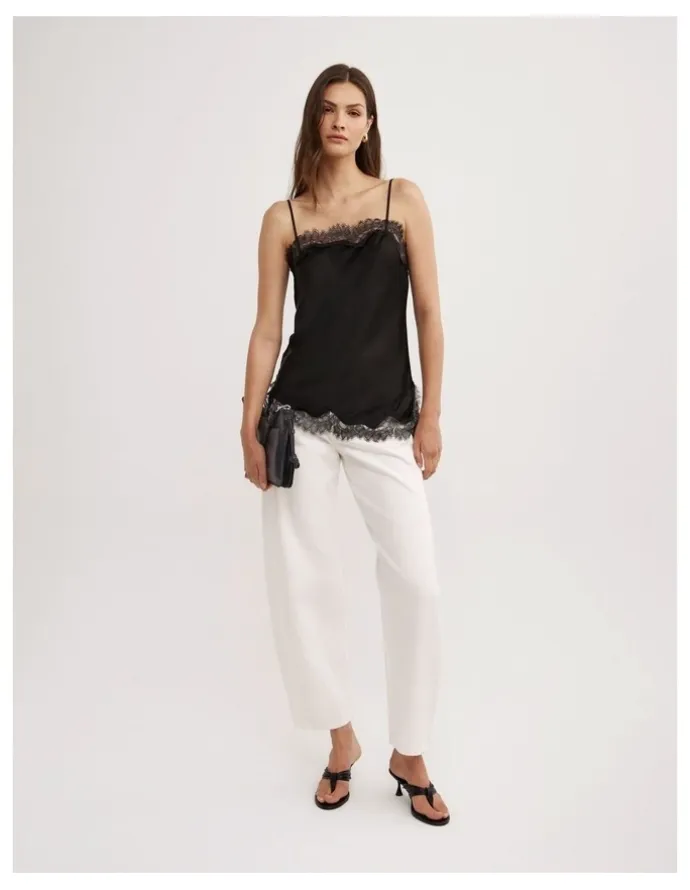 Witchery Lace Border Camisole in Black