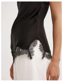 Witchery Lace Border Camisole in Black