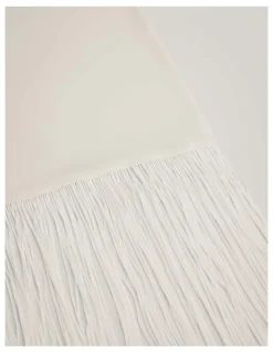 Witchery Lee Fringe Scarf in Chalk