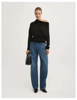 Witchery Multi Drape Top in Black