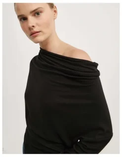 Witchery Multi Drape Top in Black