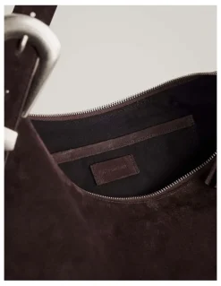 Witchery Nara Slouch Leather Bag in Bitter Chocolate