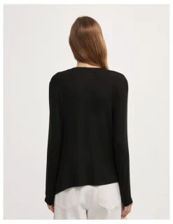 Witchery Relaxed Draped Top in Black
