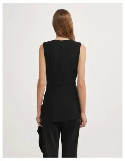 Witchery Sash Wrap Top in Black