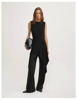 Witchery Sash Wrap Top in Black