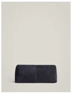 Witchery Scarlett Leather Clutch in Navy