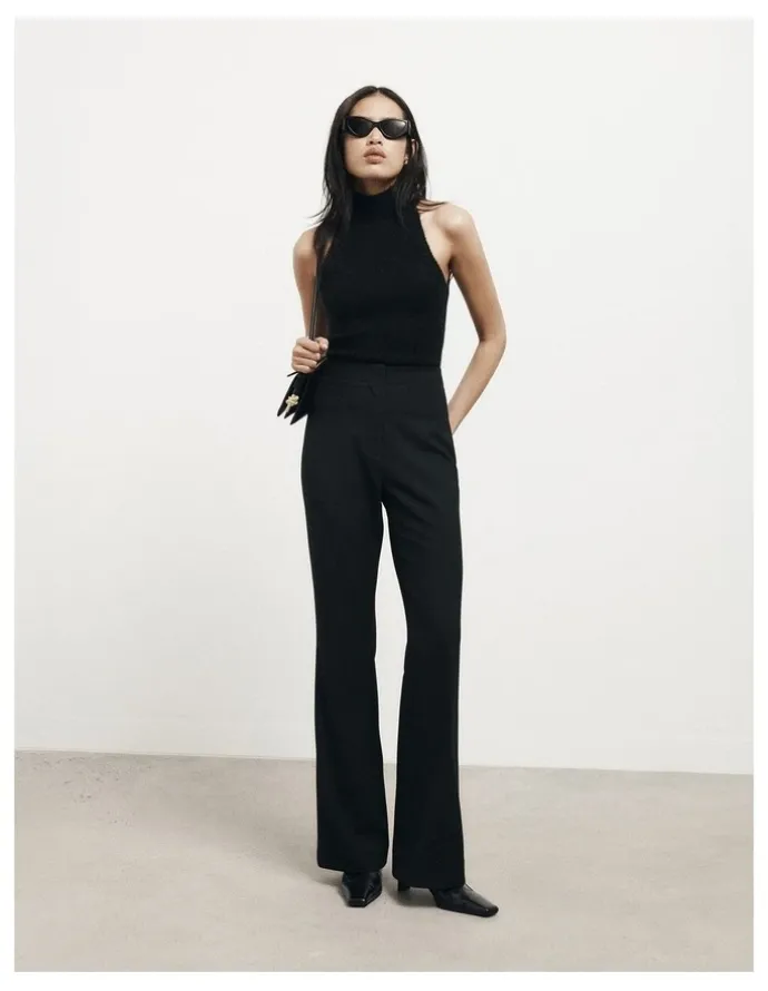 Witchery Slim Flare Pant in Black